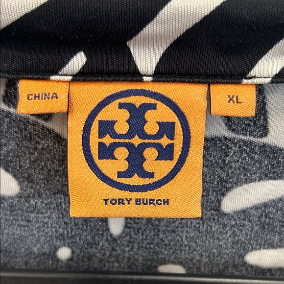 Tory Burch Black and White Long Sleeve Dress - Picture 2 of 3